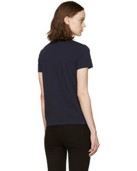 dunkelblaues bedrucktes T-shirt von Kenzo