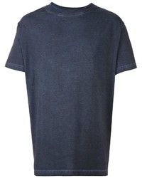 dunkelblaues bedrucktes T-shirt von Off-White