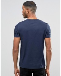 dunkelblaues bedrucktes T-shirt von Asos