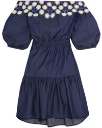 dunkelblaues besticktes Kleid von Peter Pilotto