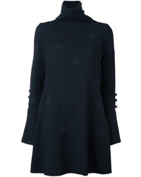 dunkelblaues besticktes Kleid von See by Chloe