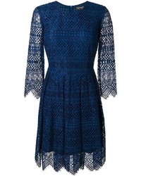 dunkelblaues besticktes Kleid von Twin-Set