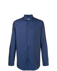 dunkelblaues besticktes Langarmhemd von Etro