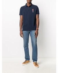 dunkelblaues besticktes Polohemd von Polo Ralph Lauren