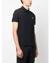 dunkelblaues besticktes Polohemd von Stone Island