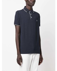 dunkelblaues besticktes Polohemd von Polo Ralph Lauren