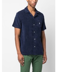 dunkelblaues besticktes Polohemd von Polo Ralph Lauren