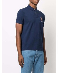 dunkelblaues besticktes Polohemd von Polo Ralph Lauren