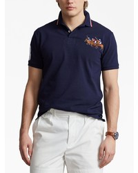 dunkelblaues besticktes Polohemd von Polo Ralph Lauren