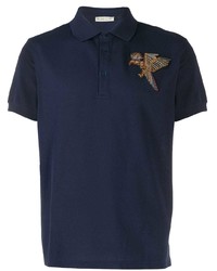 dunkelblaues besticktes Polohemd von Etro