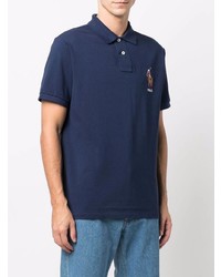 dunkelblaues besticktes Polohemd von Polo Ralph Lauren