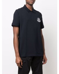 dunkelblaues besticktes Polohemd von Moncler