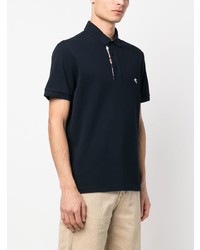 dunkelblaues besticktes Polohemd von Etro