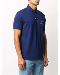 dunkelblaues besticktes Polohemd von Tommy Hilfiger