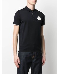 dunkelblaues besticktes Polohemd von Moncler