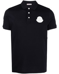 dunkelblaues besticktes Polohemd von Moncler