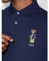 dunkelblaues besticktes Polohemd von Polo Ralph Lauren
