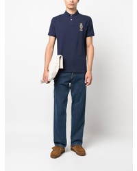 dunkelblaues besticktes Polohemd von Polo Ralph Lauren