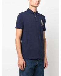 dunkelblaues besticktes Polohemd von Polo Ralph Lauren