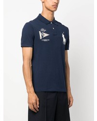 dunkelblaues besticktes Polohemd von Polo Ralph Lauren