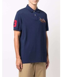 dunkelblaues besticktes Polohemd von Polo Ralph Lauren