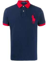 dunkelblaues besticktes Polohemd von Polo Ralph Lauren