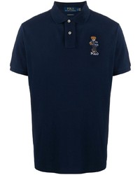 dunkelblaues besticktes Polohemd von Polo Ralph Lauren