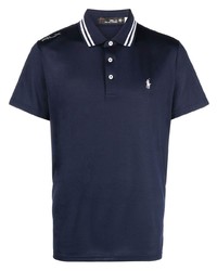 dunkelblaues besticktes Polohemd von RLX Ralph Lauren