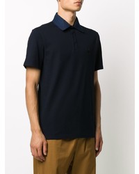 dunkelblaues besticktes Polohemd von Lanvin