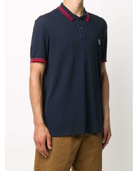 dunkelblaues besticktes Polohemd von PS Paul Smith