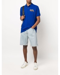 dunkelblaues besticktes Polohemd von Polo Ralph Lauren