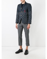 dunkelblaues besticktes Sakko von Thom Browne