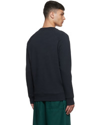 dunkelblaues besticktes Sweatshirt von MAISON KITSUNÉ