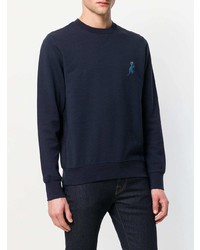 dunkelblaues besticktes Sweatshirt von Ps By Paul Smith