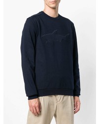 dunkelblaues besticktes Sweatshirt von Paul & Shark