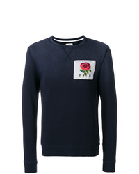 dunkelblaues besticktes Sweatshirt von Kent & Curwen