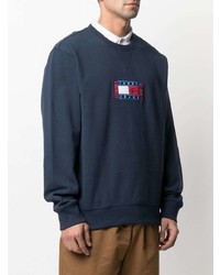 dunkelblaues besticktes Sweatshirt von Tommy Jeans