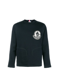 dunkelblaues besticktes Sweatshirt von Moncler