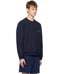 dunkelblaues besticktes Sweatshirt von Solid Homme