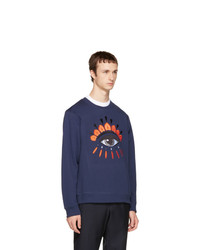 dunkelblaues besticktes Sweatshirt von Kenzo