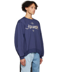 dunkelblaues besticktes Sweatshirt von Ader Error