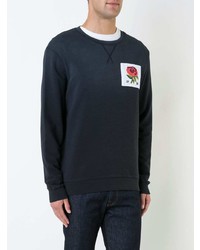 dunkelblaues besticktes Sweatshirt von Kent & Curwen