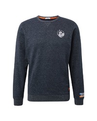 dunkelblaues besticktes Sweatshirt von Tom Tailor