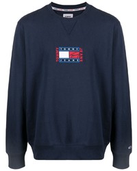 dunkelblaues besticktes Sweatshirt von Tommy Jeans