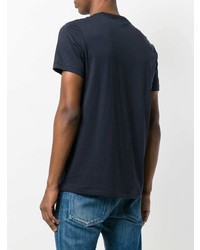dunkelblaues besticktes T-Shirt mit einem Rundhalsausschnitt von Burberry