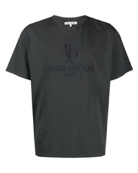 dunkelblaues besticktes T-Shirt mit einem Rundhalsausschnitt von Each X Other
