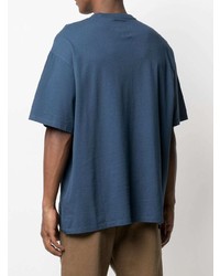 dunkelblaues besticktes T-Shirt mit einem Rundhalsausschnitt von Timberland