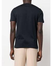 dunkelblaues besticktes T-Shirt mit einem Rundhalsausschnitt von Eleventy