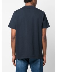 dunkelblaues besticktes T-Shirt mit einem Rundhalsausschnitt von ARTE