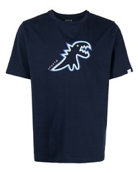 dunkelblaues besticktes T-Shirt mit einem Rundhalsausschnitt von SPORT b. by agnès b.
